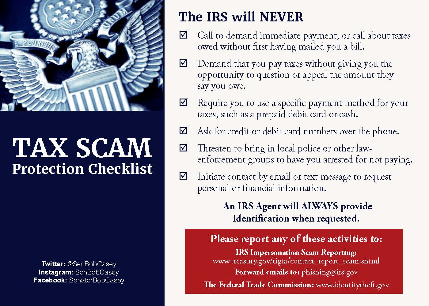 Casey IRS Tips
